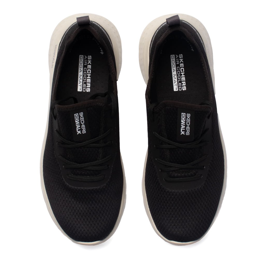 Tênis Masculino Skechers Go Walk Flex Preto/Branco Preto/Branco 4