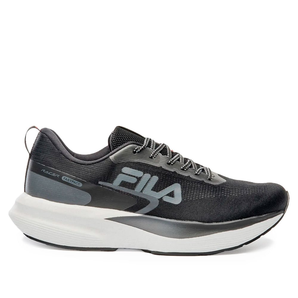 Tênis Masculino Fila Racer Fastpace Preto/Cinza