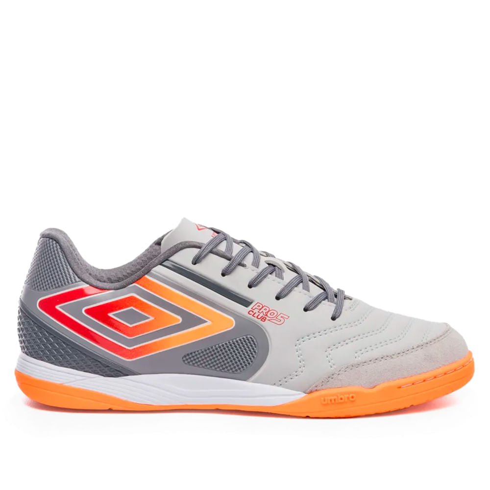 Chuteira Futsal Umbro Pro 5 Bump Club Preto/Laranja
