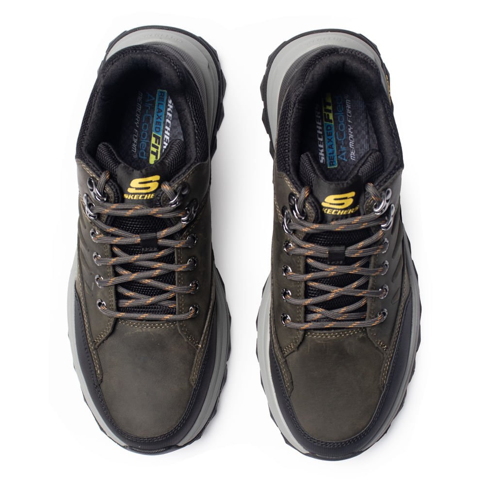 Tênis Masculino Skechers Zeller Char Trail Marrom Escuro Marrom Escuro 4