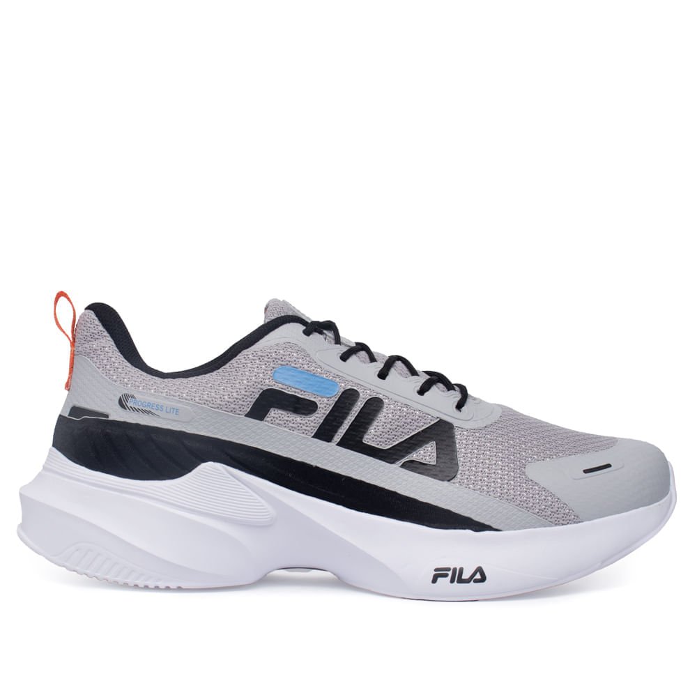 Tênis Masculino Fila Progress Lite Mesh Prata/Preto
