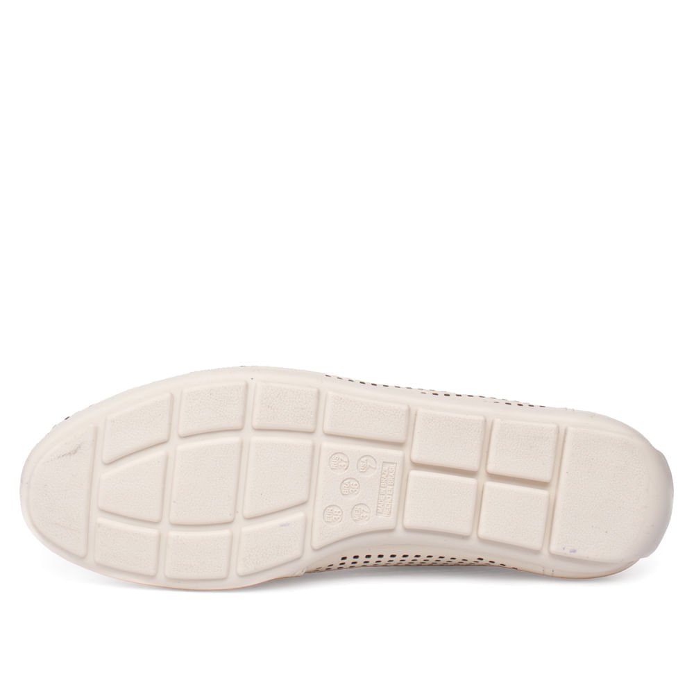Mocassim Feminino Comfortflex Microfuros Bege Claro Bege 2