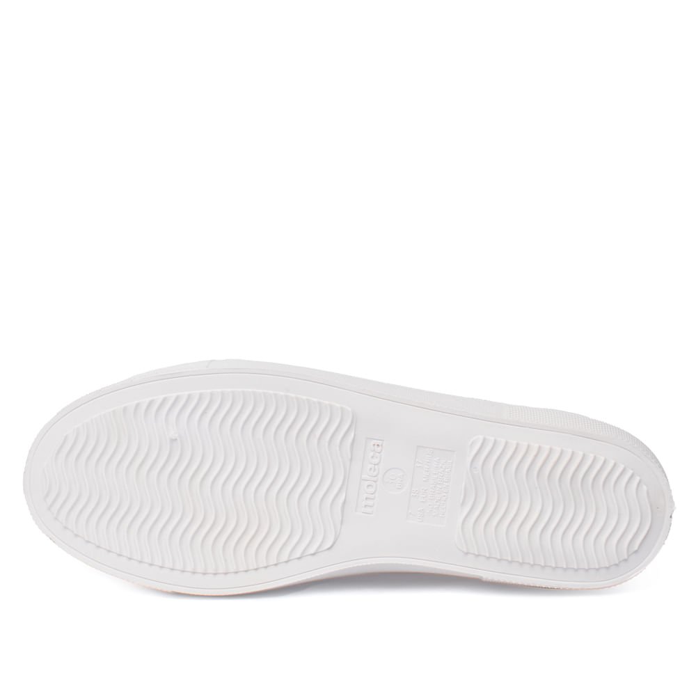 Tênis Feminino Moleca Napa Casual Branco/Dourado Branco/Dourado 2