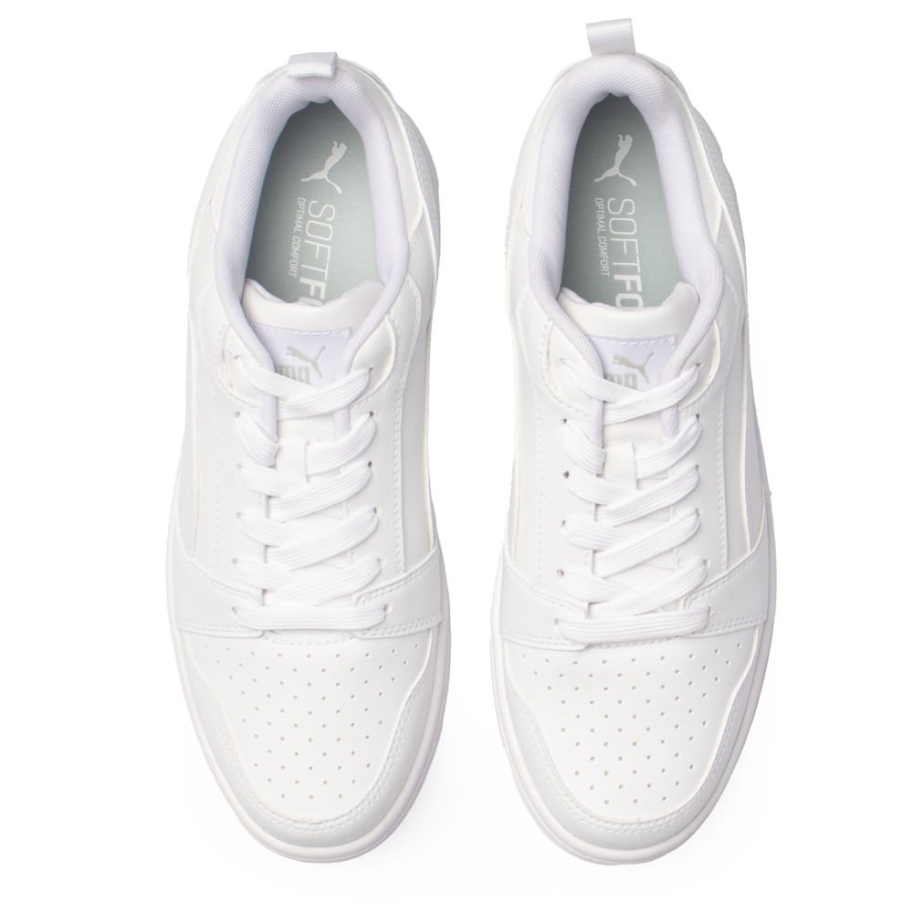 Tênis Masculino Puma Rebound V6 Low Branco Branco 4
