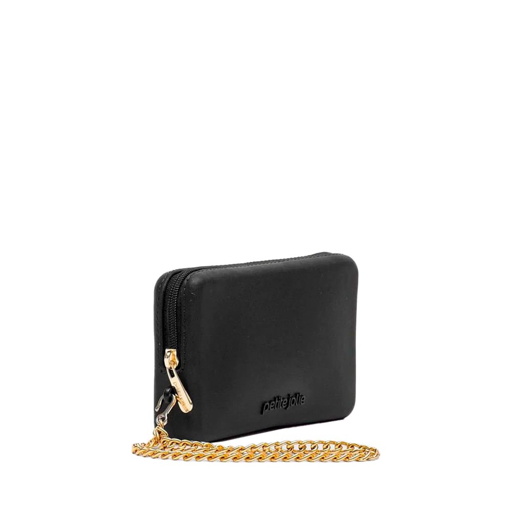 Carteira Feminina Petite Jolie Preto C/ Corrente Preto 2