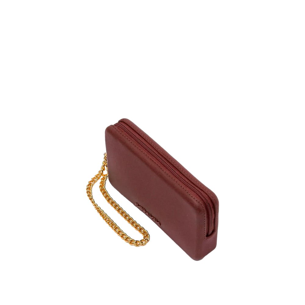Carteira Feminina Petite Jolie Marrom C/ Corrente Marrom 3