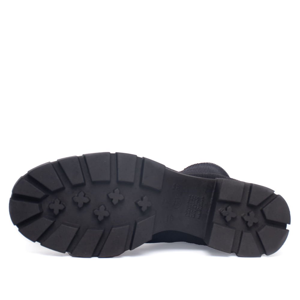 Bota Feminina Via Marte Skinny Boot Tratorado Preto Preto 2