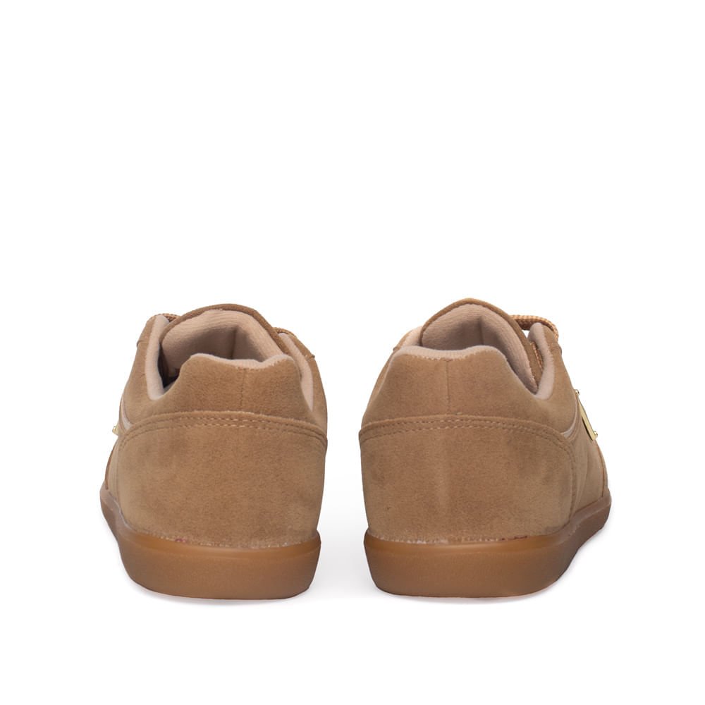 Tênis Feminino Vizzano Camurça Caramelo/Dourado Caramelo 3