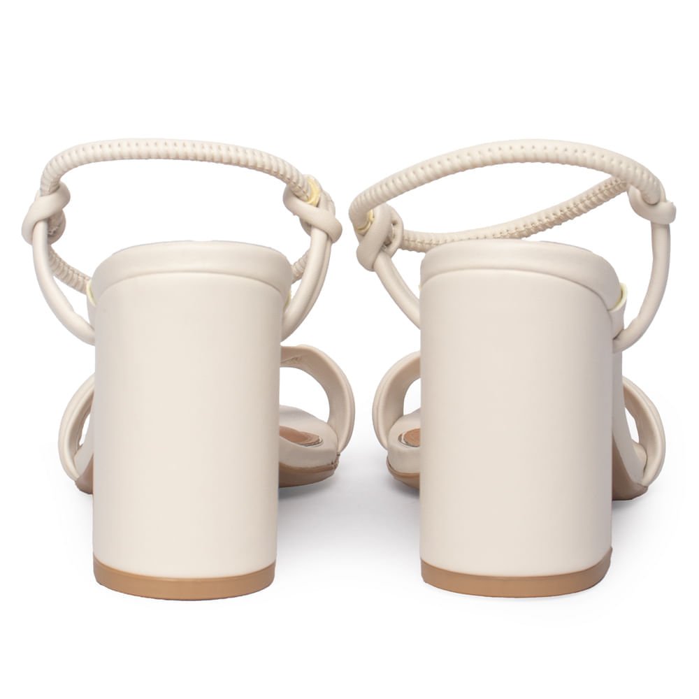 Sandália Feminina Vizzano Pelica Salto Médio Branco Off Off White 3