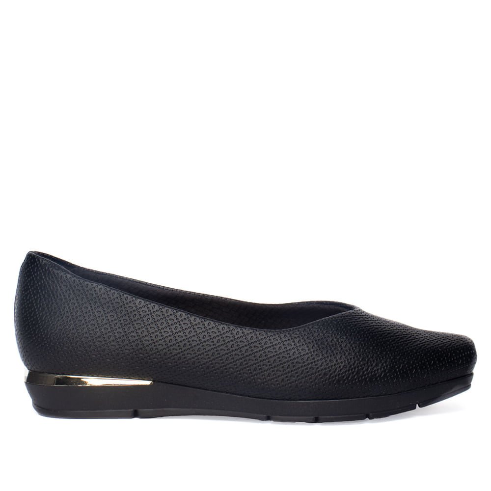 Sapato Feminino Piccadilly Napa Texturizado Preto