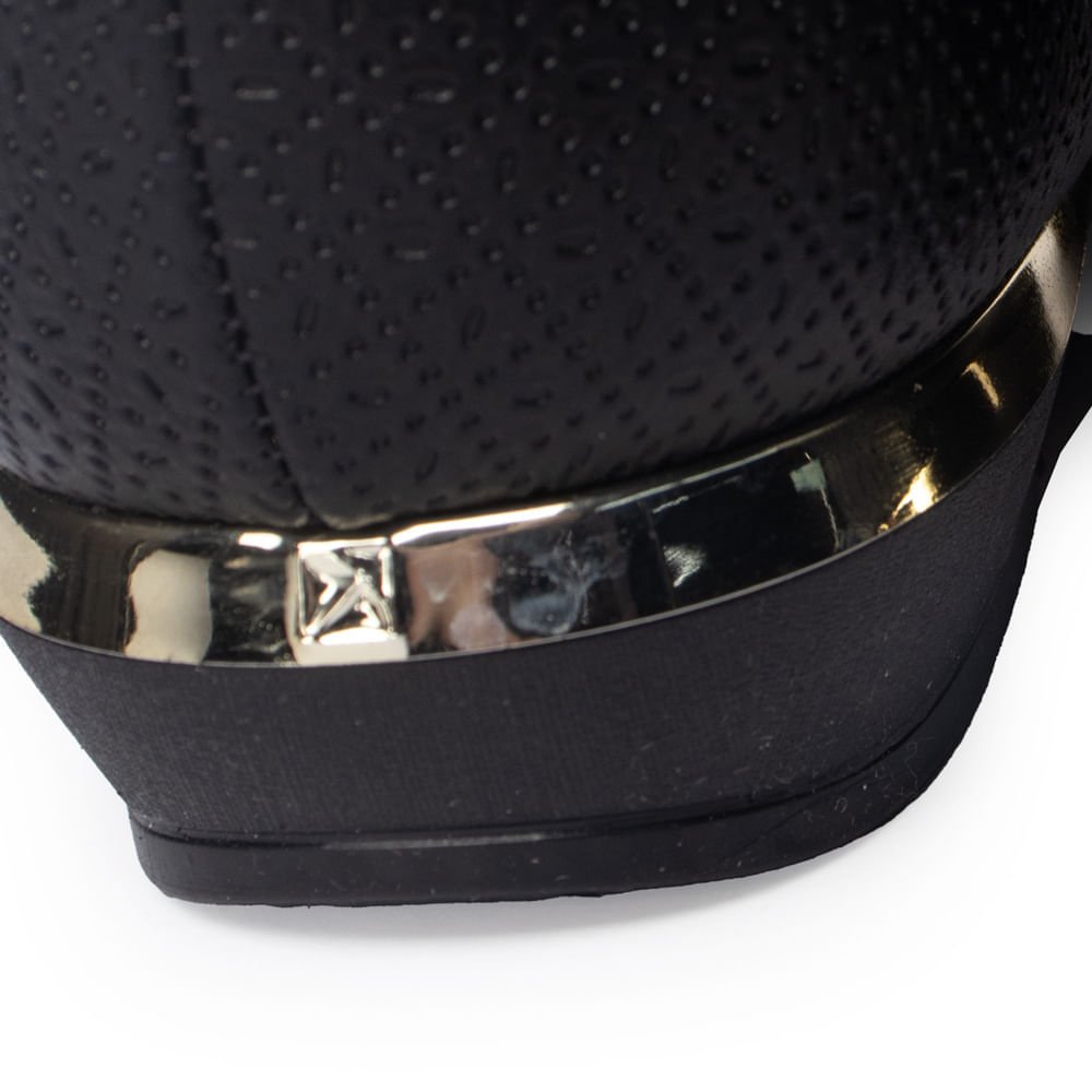 Sapato Feminino Piccadilly Napa Texturizado Preto Preto 5