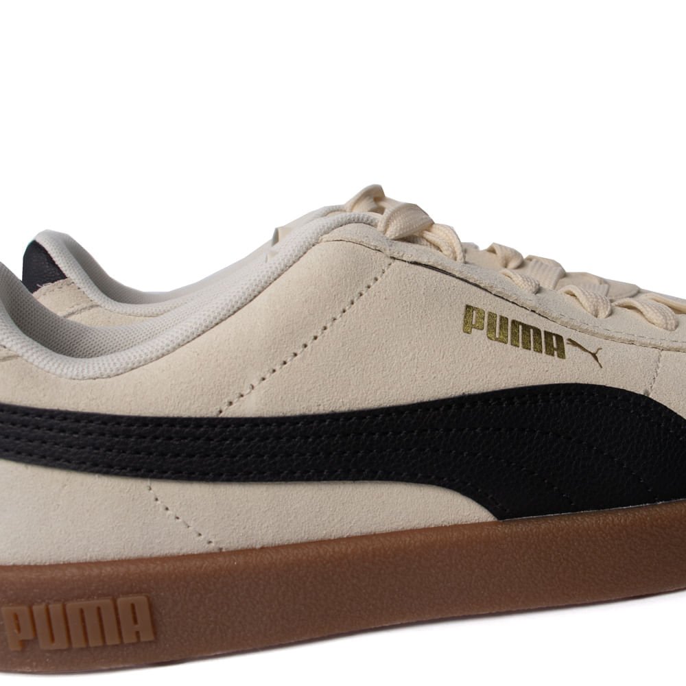 Tênis Masculino Puma Club II Camurça Off White/Preto Bege/Preto 5