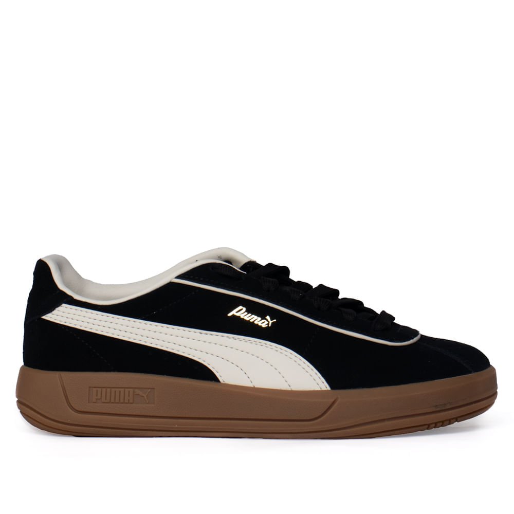 Tênis Feminino Club Klassika Puma Camurça Preto/Branco