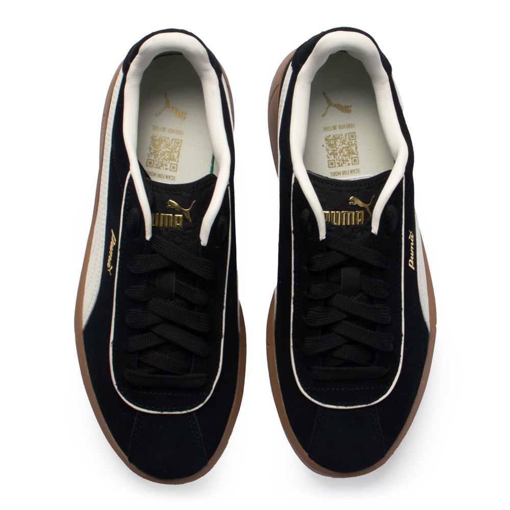 Tênis Feminino Club Klassika Puma Camurça Preto/Branco Preto 4