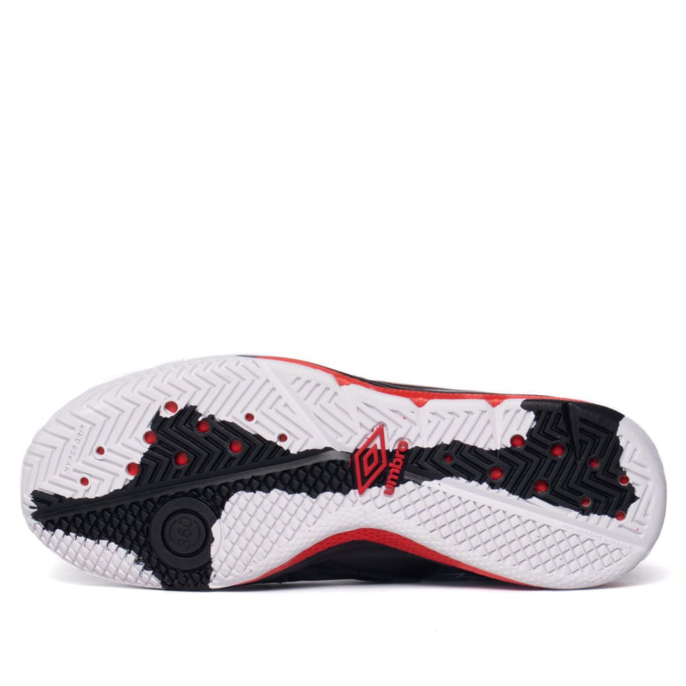 Chuteira Futsal Masculina Umbro Adamant Couro Preto Preto 2