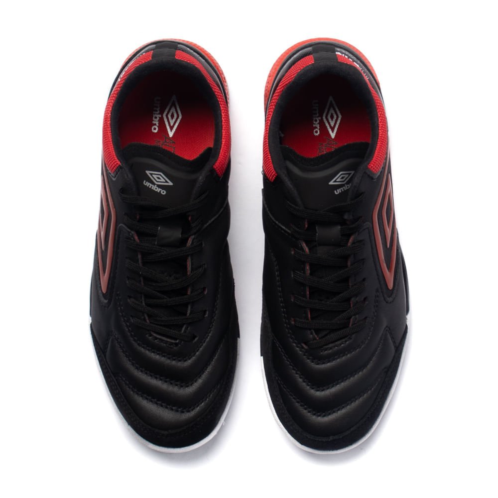 Chuteira Futsal Masculina Umbro Adamant Couro Preto Preto 4