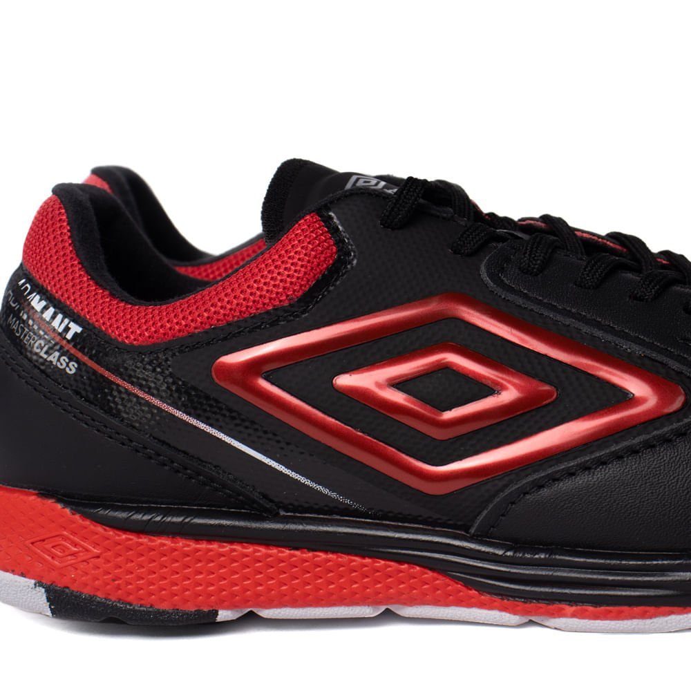 Chuteira Futsal Masculina Umbro Adamant Couro Preto Preto 5