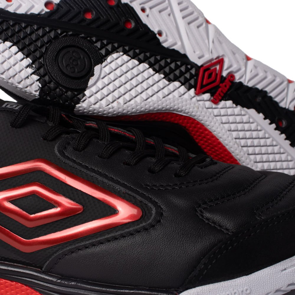 Chuteira Futsal Masculina Umbro Adamant Couro Preto Preto 6
