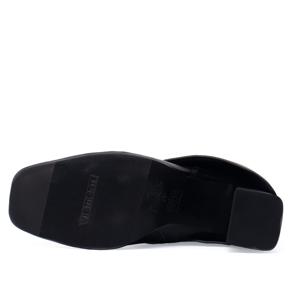 Bota Feminina Via Marte Cano Médio Salto Alto Preto Preto 2