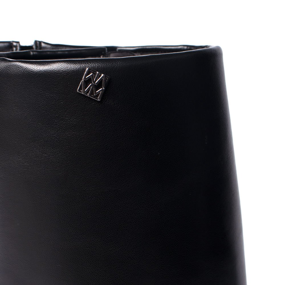 Bota Feminina Via Marte Cano Médio Salto Alto Preto Preto 6