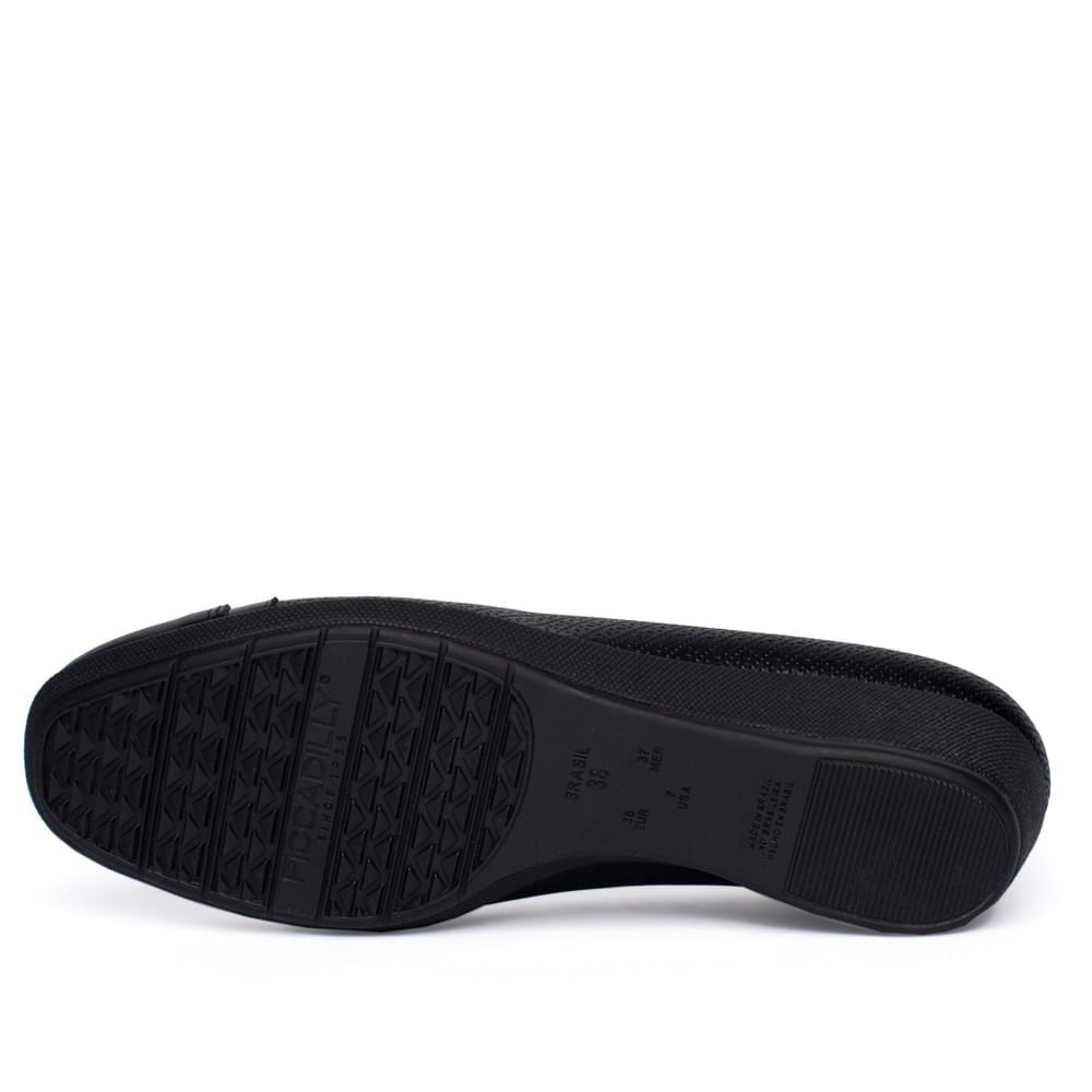Sapato Feminino Piccadilly Texturizado Preto Preto 2