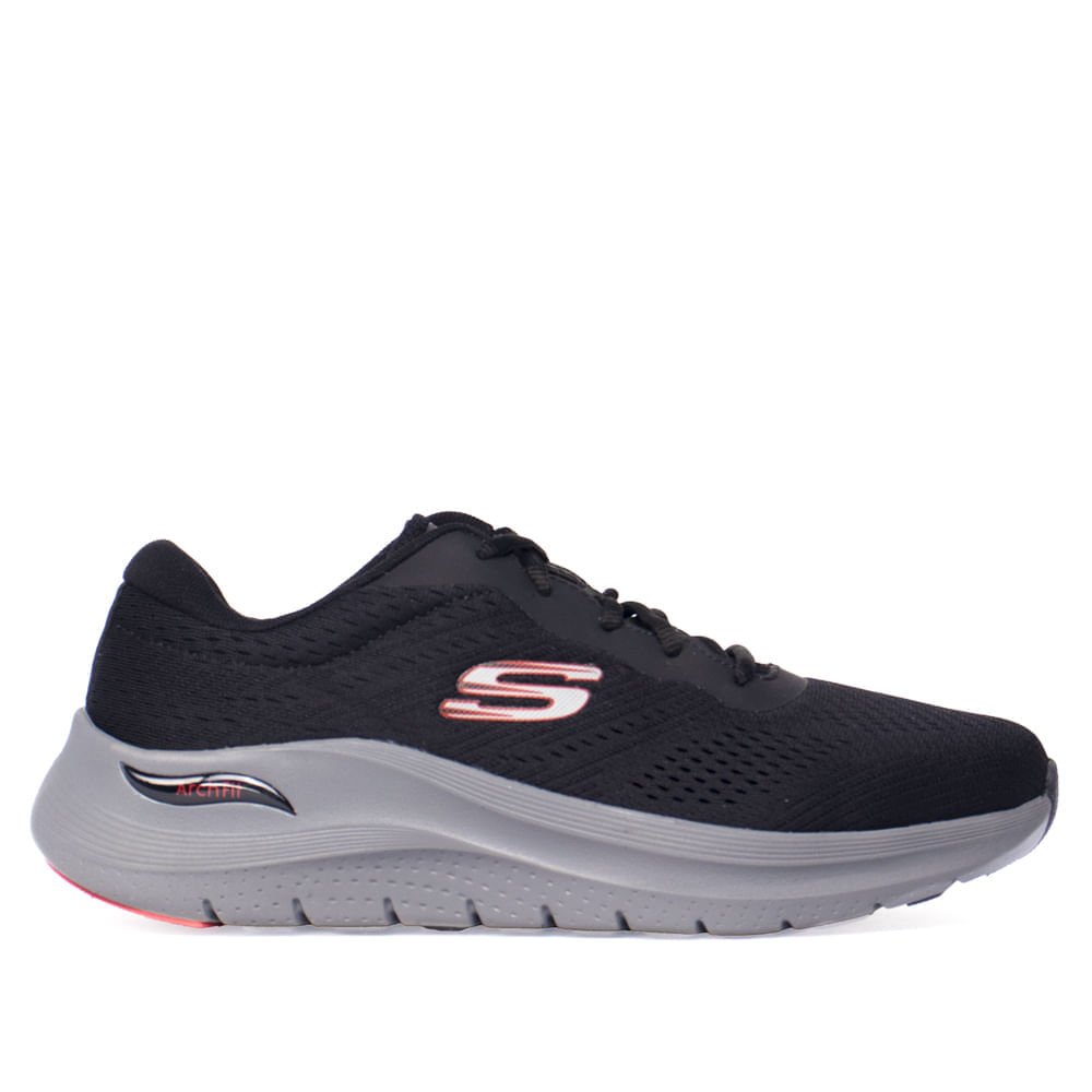 Tênis Masculino Skechers Arch Fit Respirável Preto