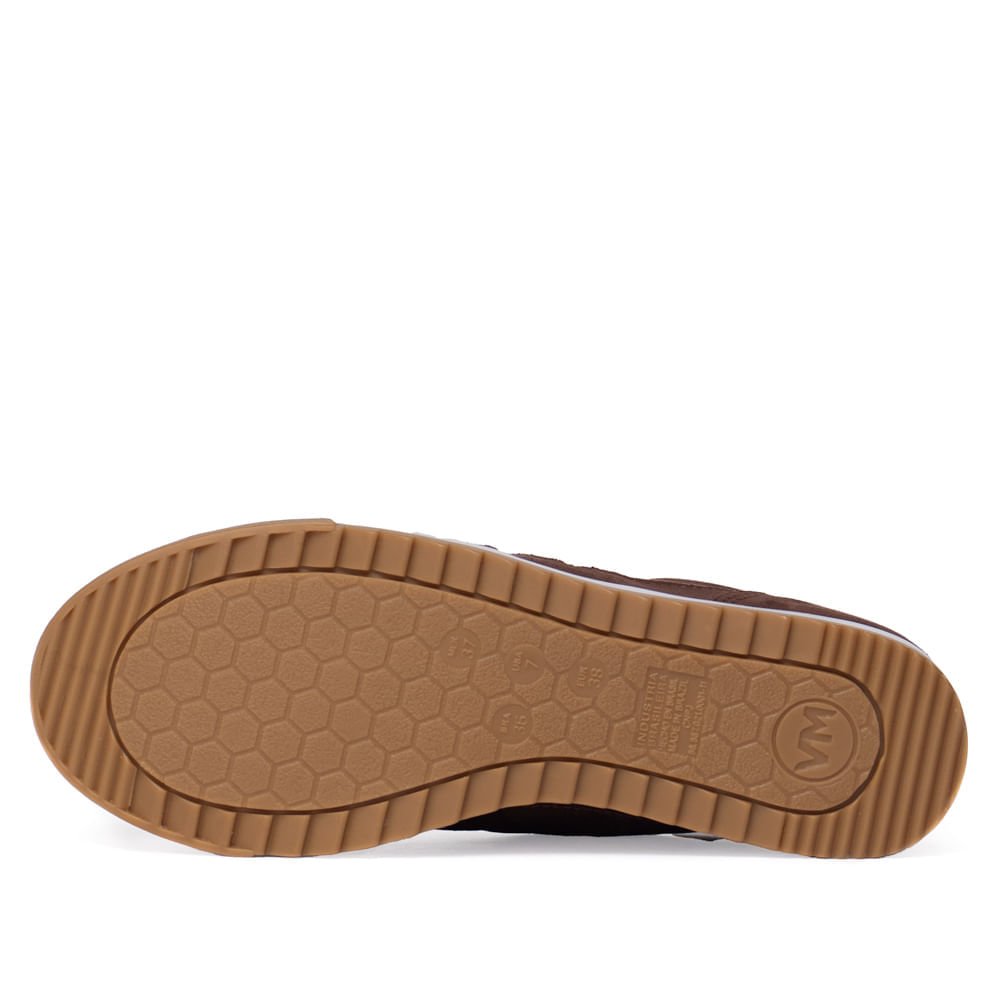 Tênis Feminino Via Marte Camurça Visual Retrô Marrom/Branco Marrom/Branco 2