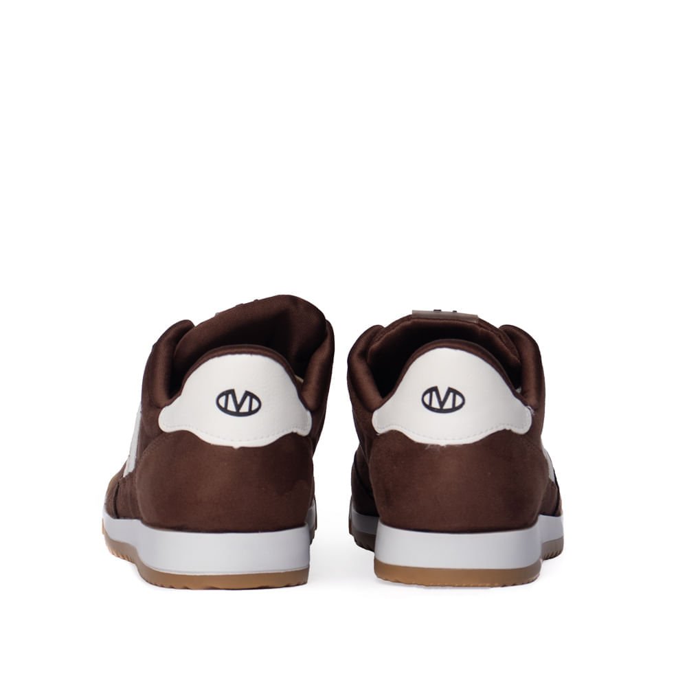 Tênis Feminino Via Marte Camurça Visual Retrô Marrom/Branco Marrom/Branco 3