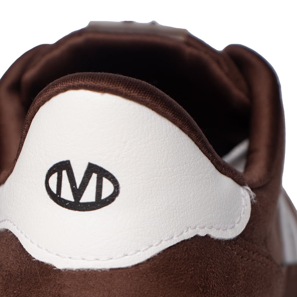 Tênis Feminino Via Marte Camurça Visual Retrô Marrom/Branco Marrom/Branco 5