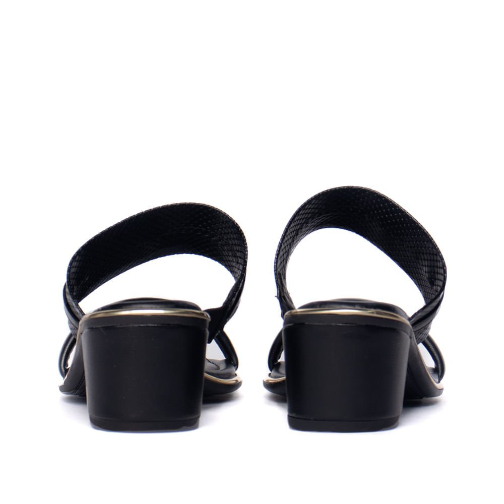 Tamanco Feminino Beira Rio Napa Turim Salto Bloco Preto Preto 3