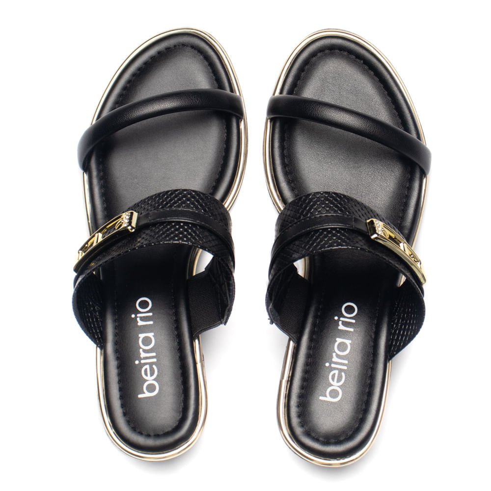 Tamanco Feminino Beira Rio Napa Turim Salto Bloco Preto Preto 4