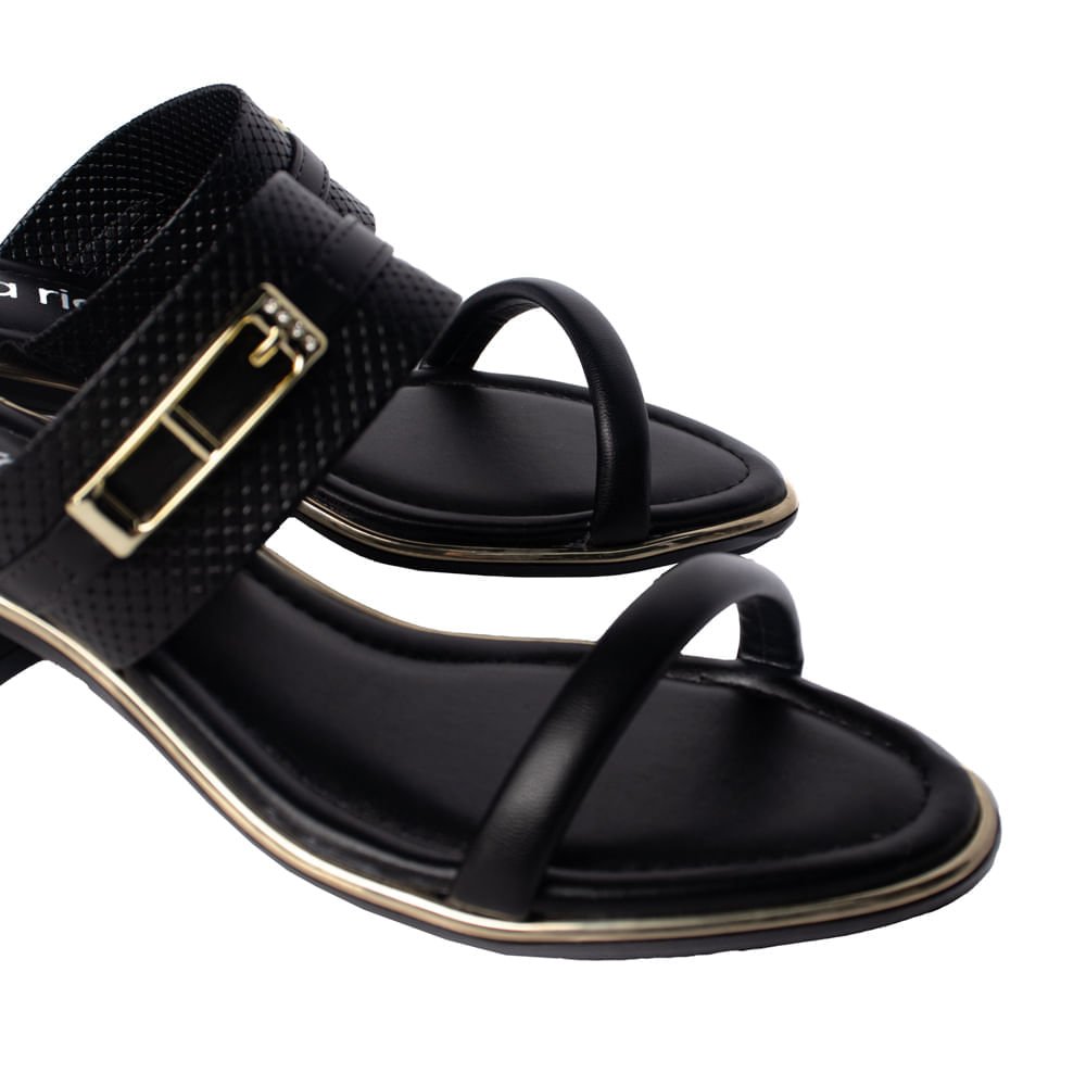 Tamanco Feminino Beira Rio Napa Turim Salto Bloco Preto Preto 5