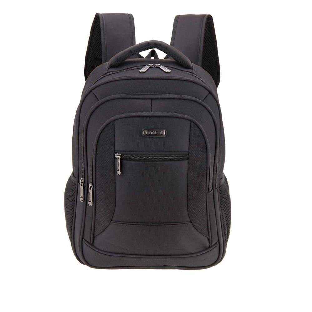Mochila Unissex Tonin 2103 Compartimentos Frontais Preto