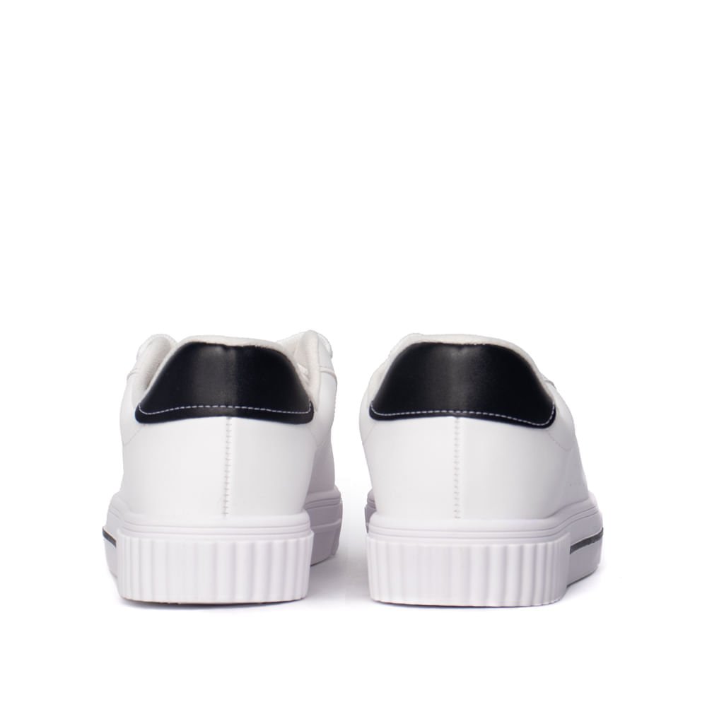 Tênis Feminino Vizzano Pelica Detalhe Metalizado Branco/Preto Branco/Preto 3