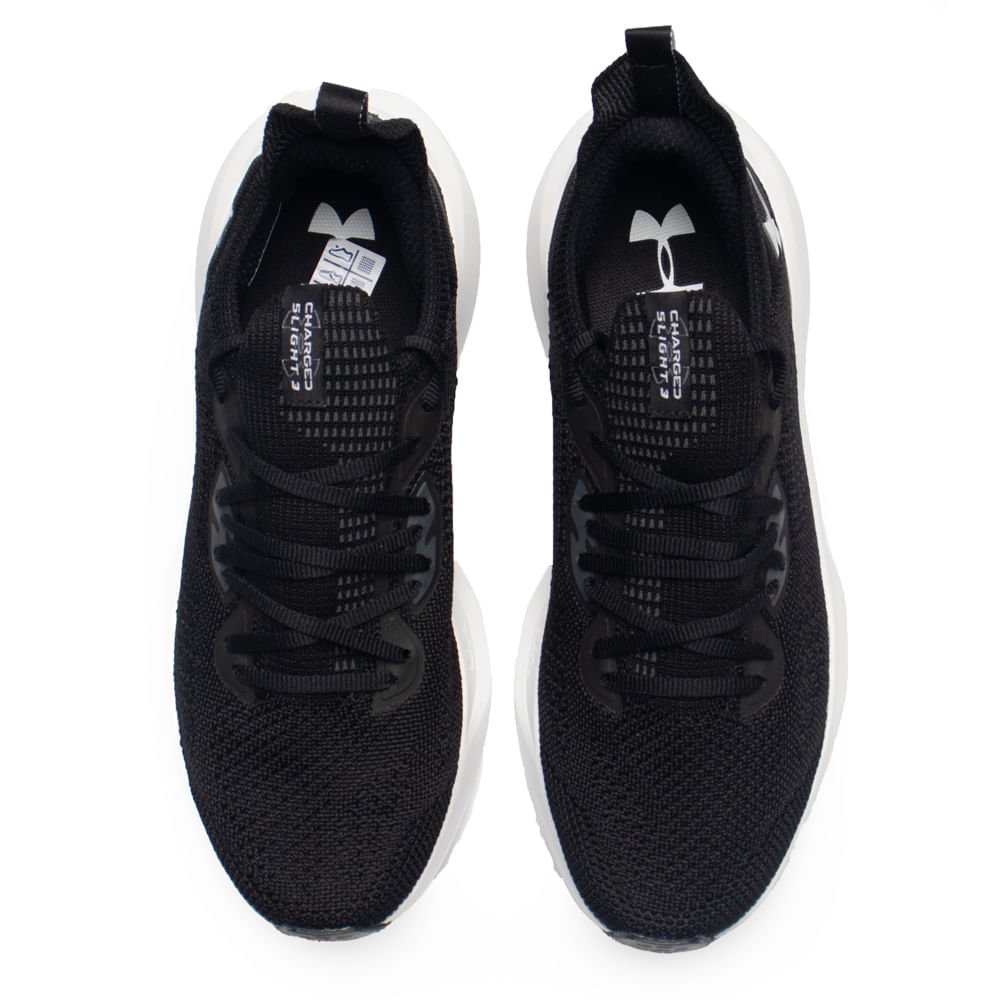 Tênis Masculino Under Armour Charged Slight 3 Knit Preto Preto 4