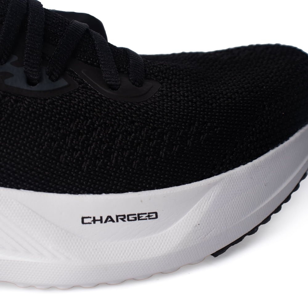 Tênis Masculino Under Armour Charged Slight 3 Knit Preto Preto 6