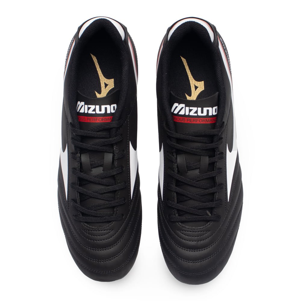 Chuteira Mizuno Morelia Club Campo Preto/Vermelho Preto/Vermelho 4
