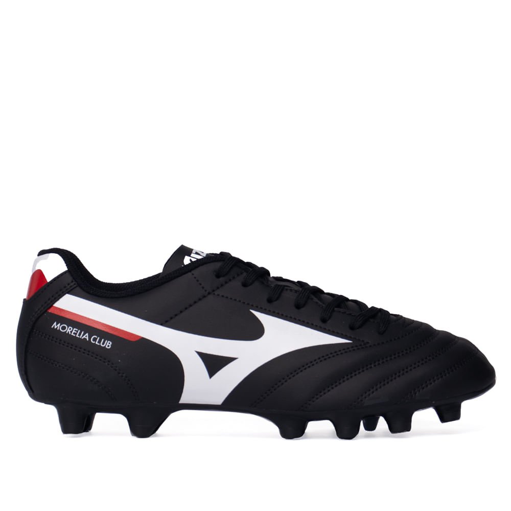 Chuteira Mizuno Morelia Club Campo Preto/Vermelho