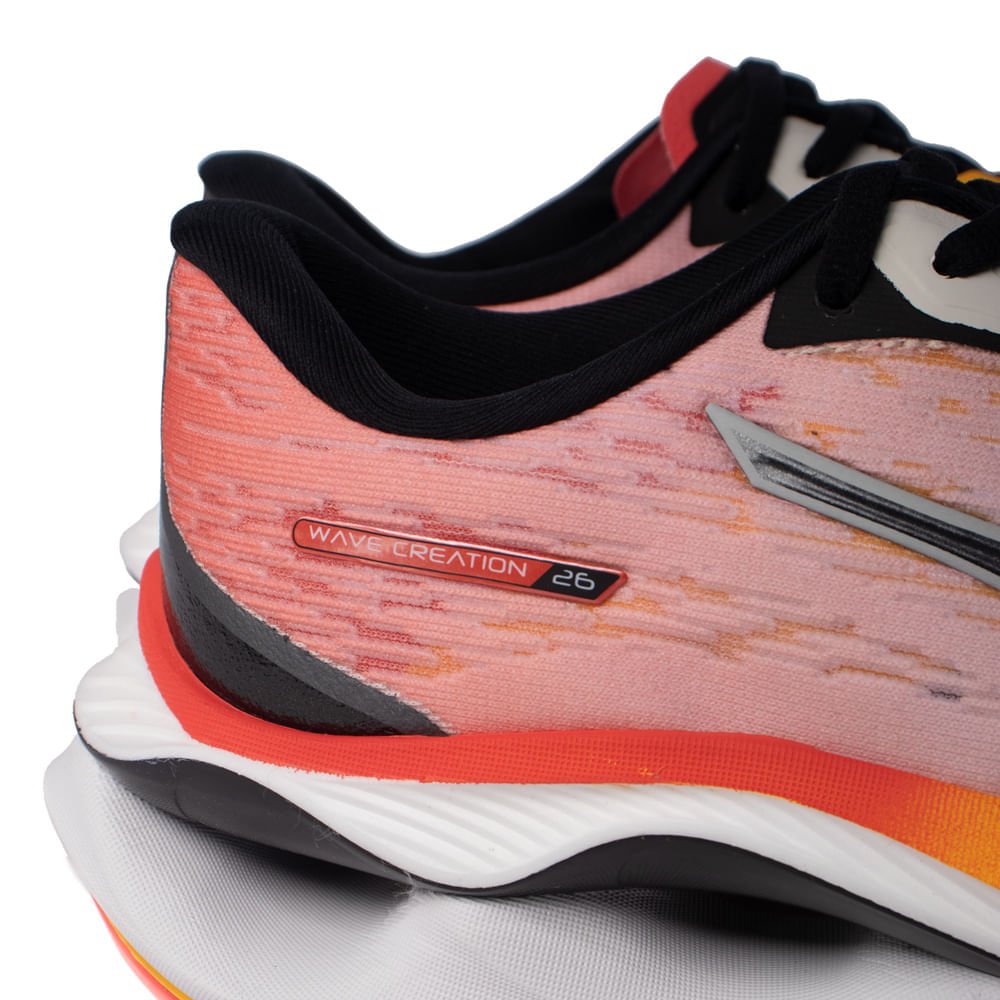 Tênis Masculino Mizuno Wave Creation 26 Carbono Vermelho Vermelho 5