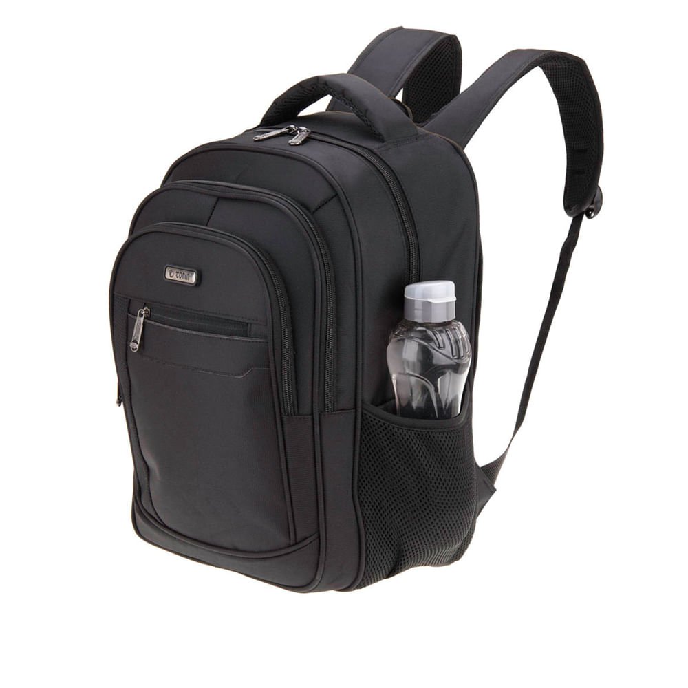 Mochila Unissex Tonin 2104 Compartimentos Frontais Preto Preto 3