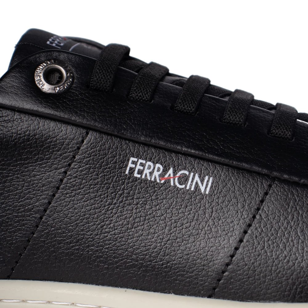 Sapatênis Masculino Ferracini Dubay Couro Preto Preto 5
