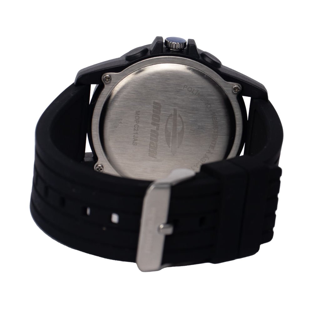 Relógio Masculino Mormaii Silicone MOPC21JAS/8L Preto Preto 2