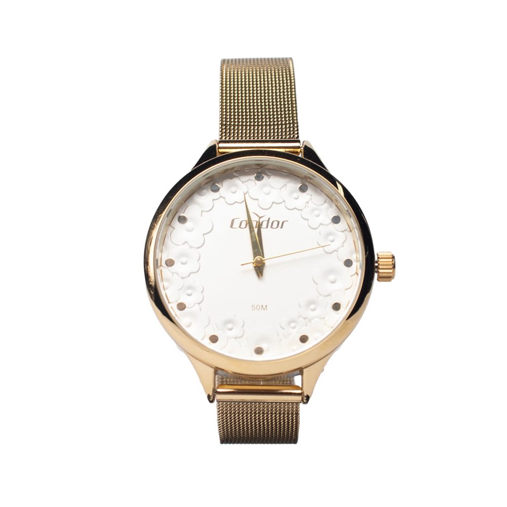 Relógio Feminino Condor Kit Floral CO2036MWI/K4D Dourado
