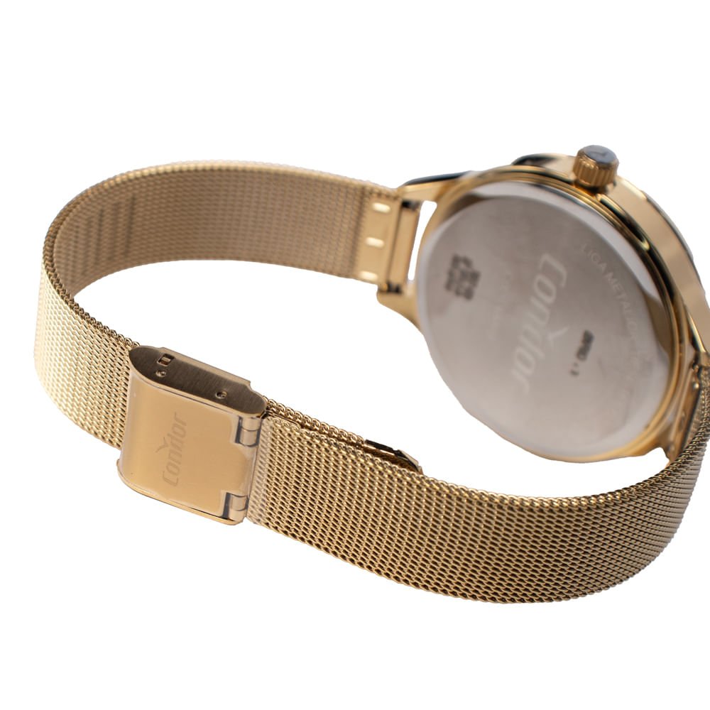 Relógio Feminino Condor Kit Floral CO2036MWI/K4D Dourado Dourado 3