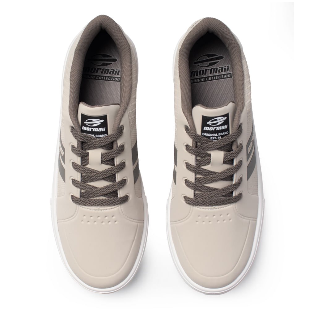 Tênis Masculino Mormaii Urban Stripe 3 Slim Bege/Cinza Bege 4