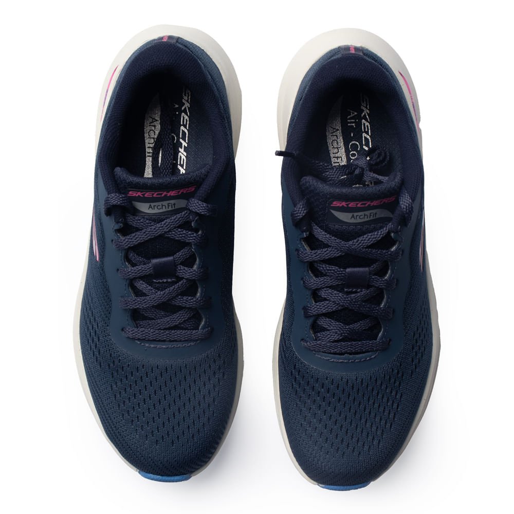 Tênis Feminino Skechers Arch Fit 2.0 Respiravel Marinho Marinho 4
