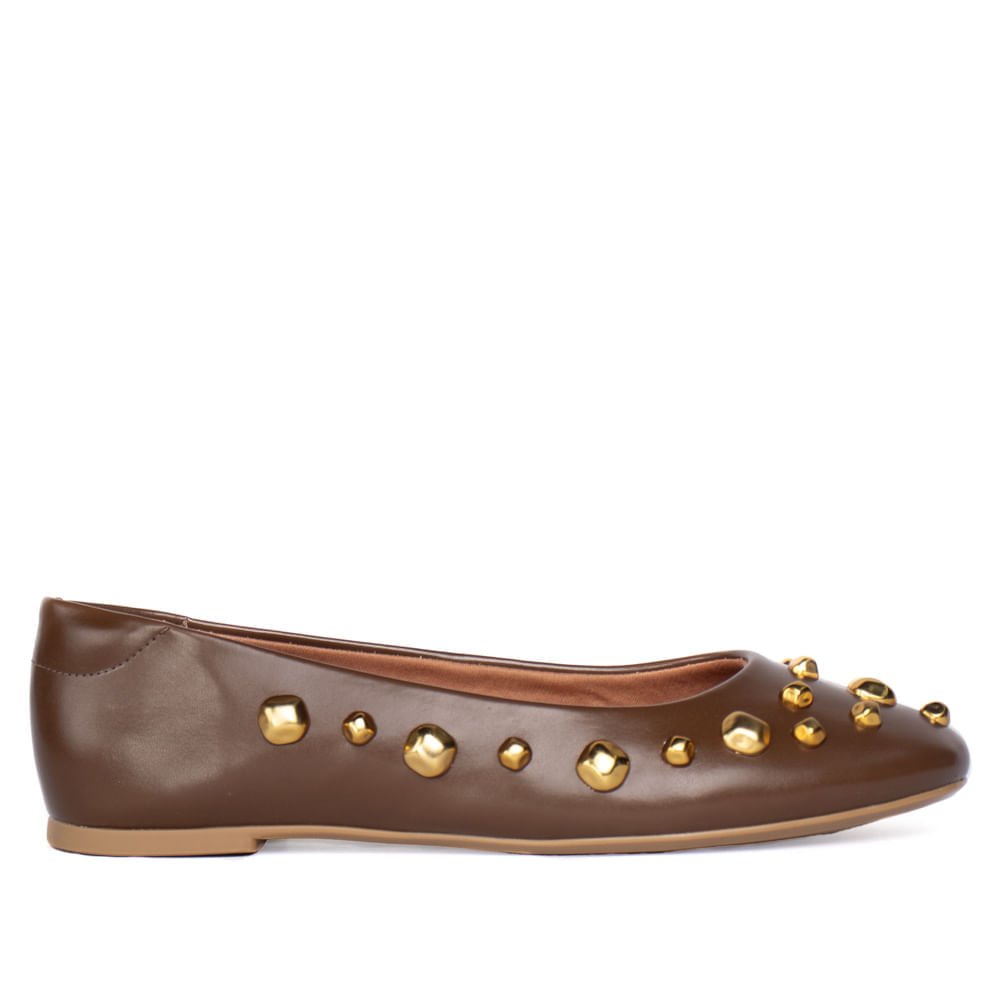 Sapatilha Feminina Vizzano Napa Garda Pedrarias Cappuccino