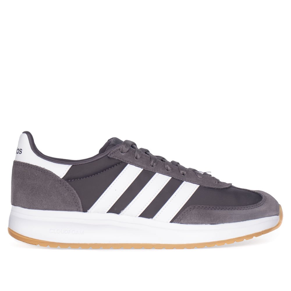 Tênis Masculino Adidas Run 70 Camurça Preto/Branco