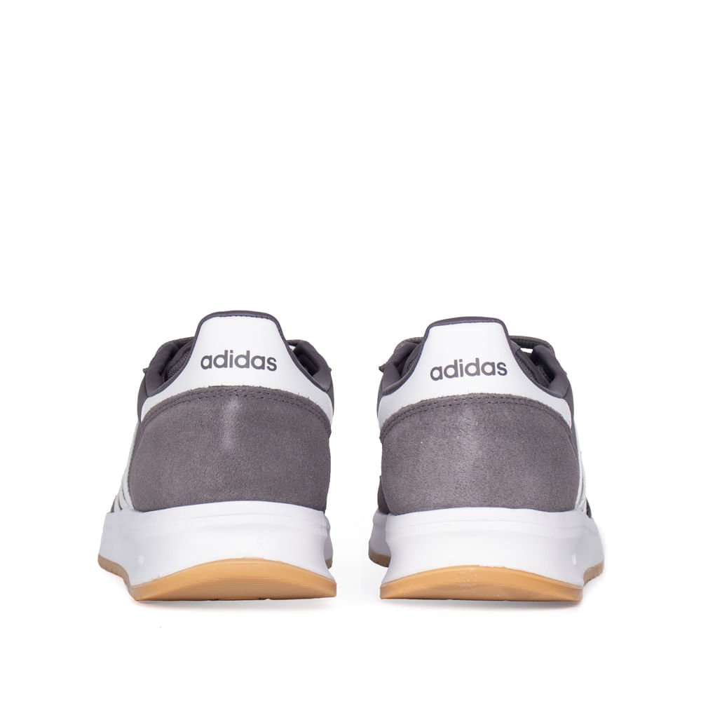 Tênis Masculino Adidas Run 70 Camurça Preto/Branco Preto/Branco 3