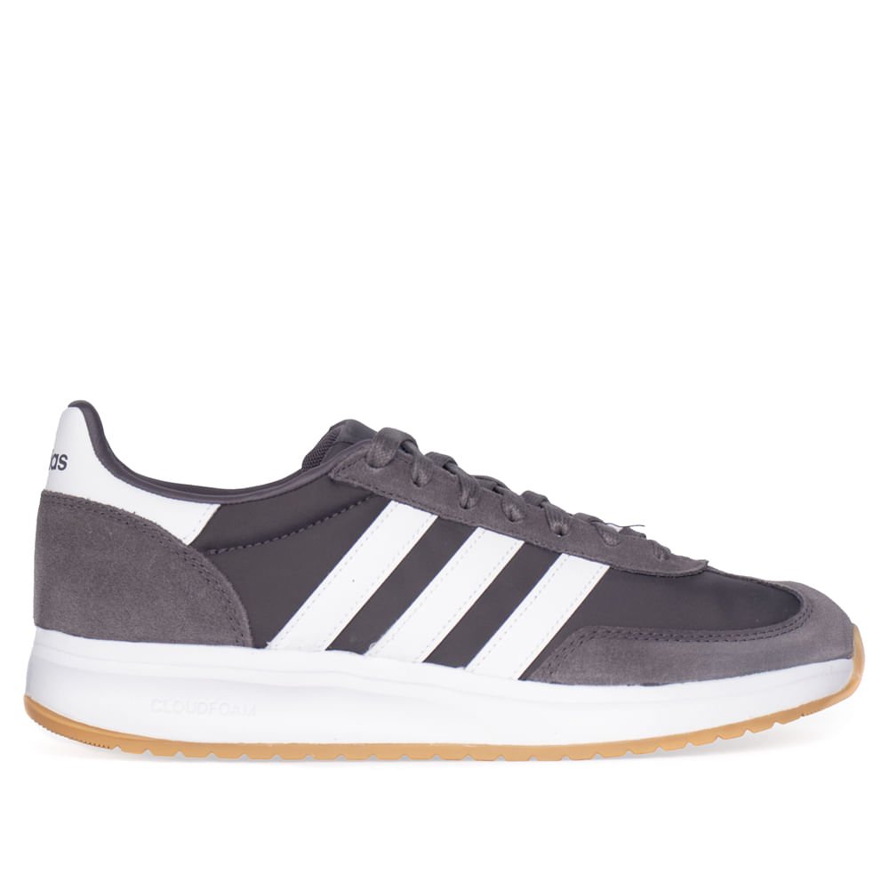 Tênis Masculino Adidas Run 70 Camurça Preto/Branco